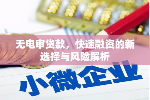 白云无电审贷款，快速融资的新选择与风险解析
