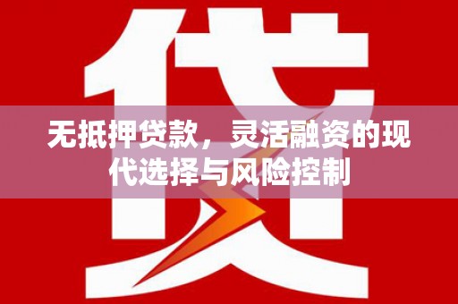 白云无抵押贷款，灵活融资的现代选择与风险控制