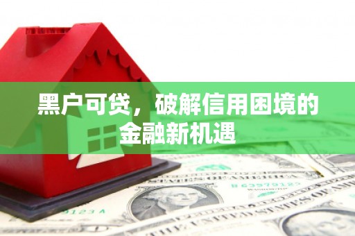 白云黑户可贷，破解信用困境的金融新机遇